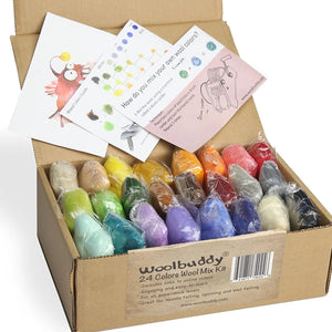 Needle Felting Wool - 24 colors