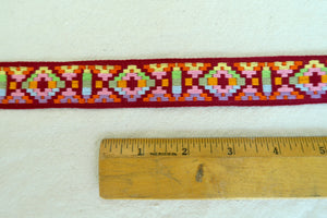 Rainbow and Burgundy Vintage Trim